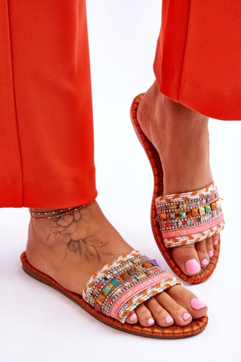 Sandał Klapki Model Bellisa CK270P Orange - Step in style Sandał Klapki Model Bellisa CK270P Orange - Step in style