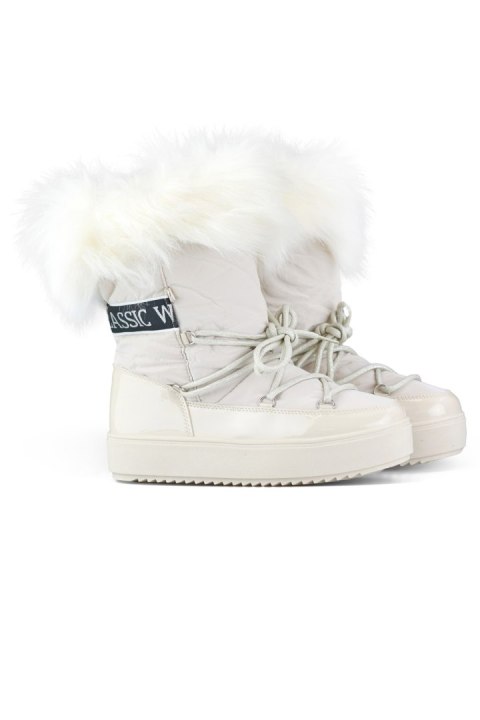 Śniegowce Model 5705-4BE Beige - PRIMO Śniegowce Model 5705-4BE Beige - PRIMO