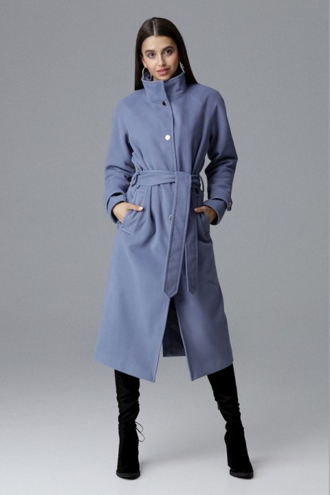 Płaszcz Damski Model M624 Blue - Figl Płaszcz Damski Model M624 Blue - Figl